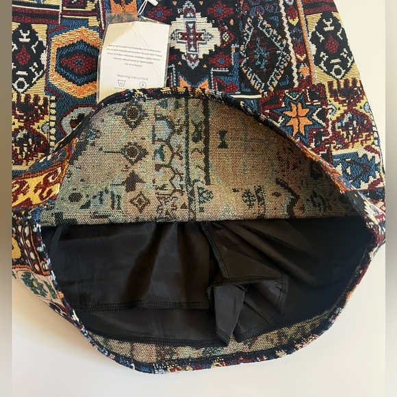 NWT M Y Showroom Boho Quilted Knit Patchwork Skort SZ L (Runs Small) 💖 - Picture 6 of 12
